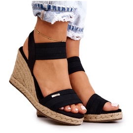 Women's Sandals On Wedge Big Star JJ274976 Black Women's Sandals On Wedge Big Star JJ274976 Black