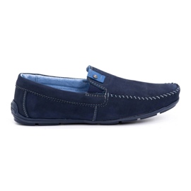 Olivier Men's leather loafers 937MA navy blue Olivier Men's leather loafers 937MA navy blue