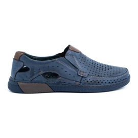 Olivier Men's shoes leather moccasins 937MP navy blue Olivier Men's shoes leather moccasins 937MP navy blue