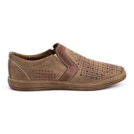 Olivier Leather men's shoes for summer 713MP brown