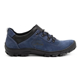 Men's blue trekking shoes 7109 - Olivier shoes