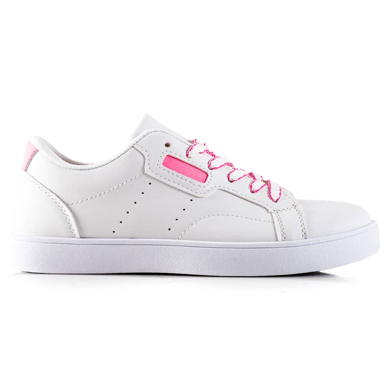 TRENDI Classic Lace-up Sneakers white pink