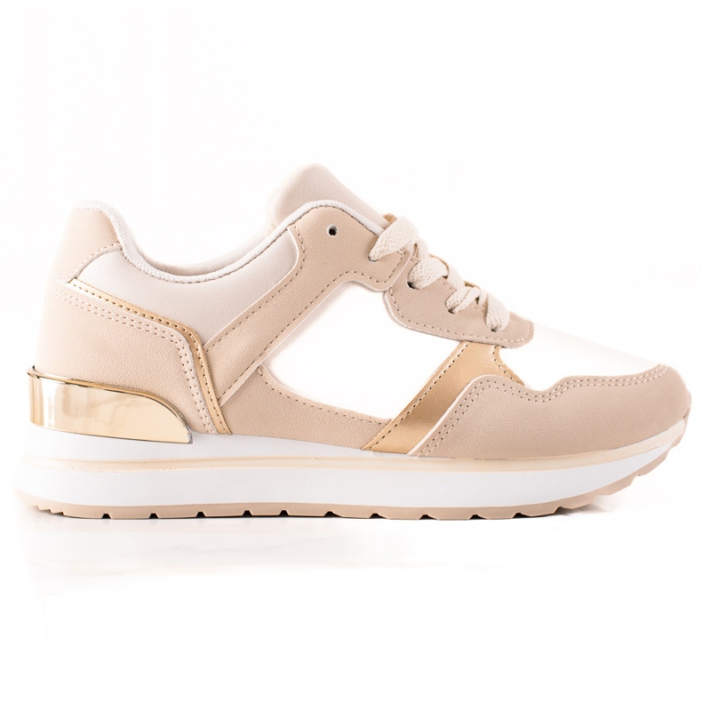 TRENDI Beige Sneakers On The Platform
