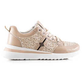 TRENDI Stylish Sneakers beige brown TRENDI Stylish Sneakers beige brown