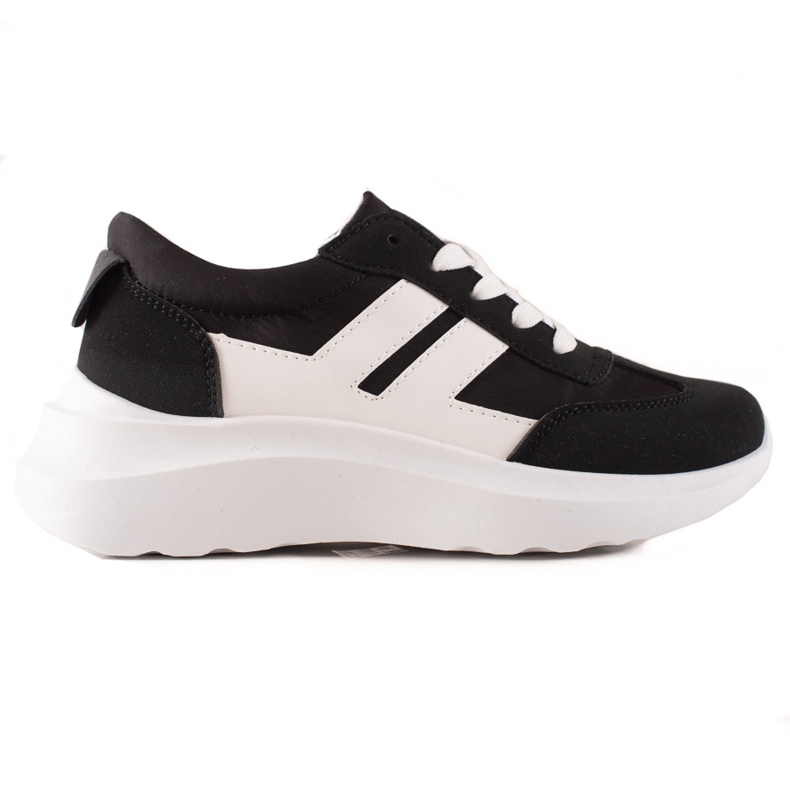 VINCEZA sports sneakers white black