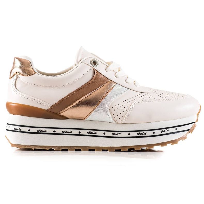 G2G/Good To Great White and gold Fashion Sneakers