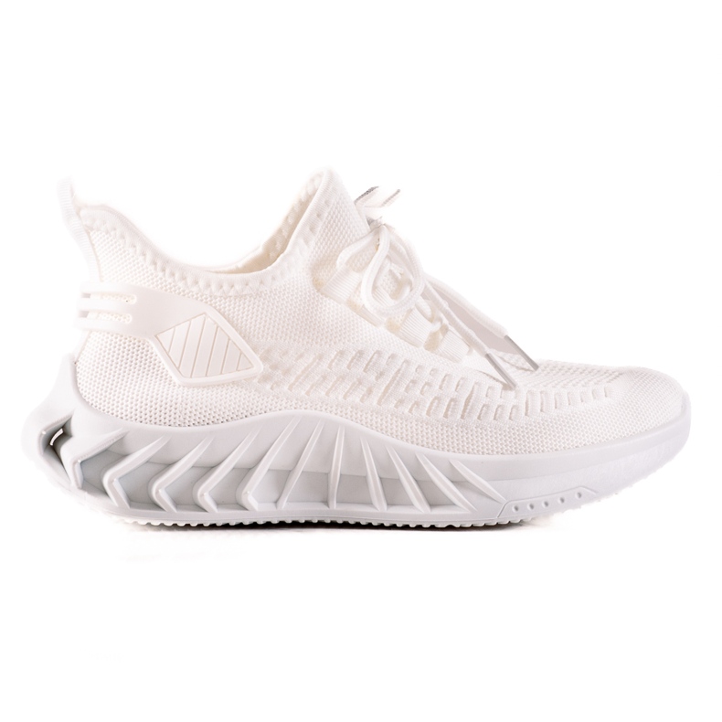 TRENDI White Textile Sneakers