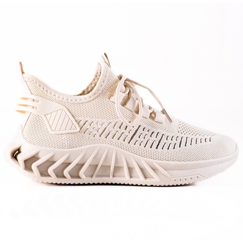 TRENDI Beige Textile Sneakers