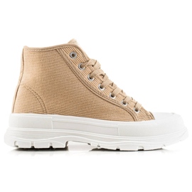 Sweet Shoes High Suede Sneakers beige brown