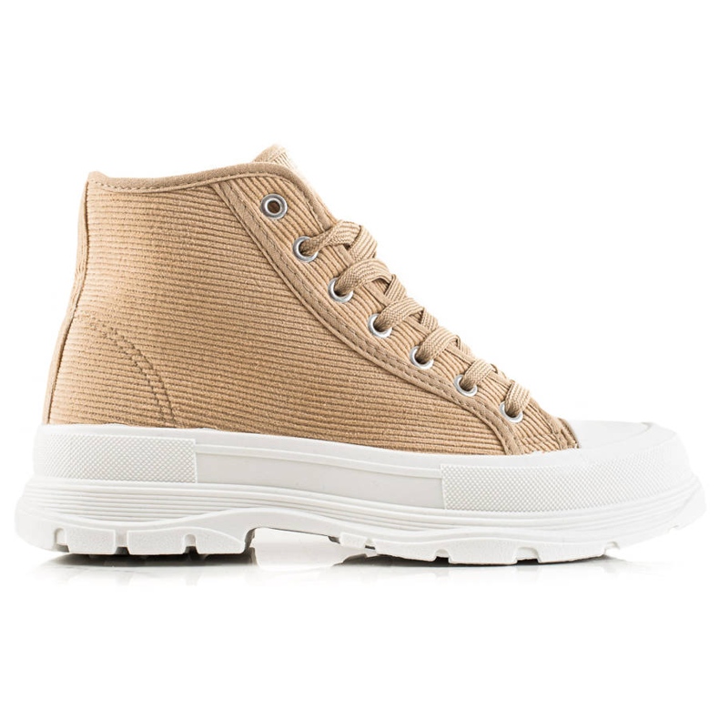 Sweet Shoes High Suede Sneakers beige brown