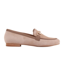 Marco Shoes Loafers with golden ornament beige