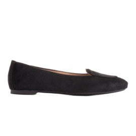 Marco Shoes Leather ballerinas with hair black Marco Shoes Leather ballerinas with hair black