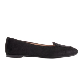 Marco Shoes Leather ballerinas with hair black