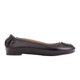 Marco Shoes Ballerinas with a flat leather decoration black