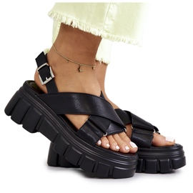 PE1 Leather Sandals On The Black Betti Platform PE1 Leather Sandals On The Black Betti Platform