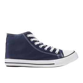Rood navy ankle sneakers blue Rood navy ankle sneakers blue
