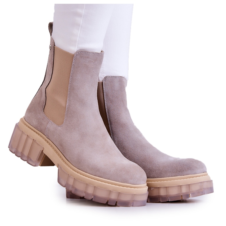 Lemar Suede Women's Boots Light Gray Kennel grey