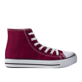 Burgundy ankle-high sneakers from Bagwell red
