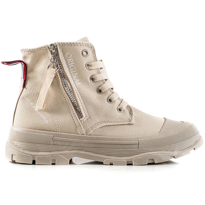 Sabatina Sneakers With A Zipper beige