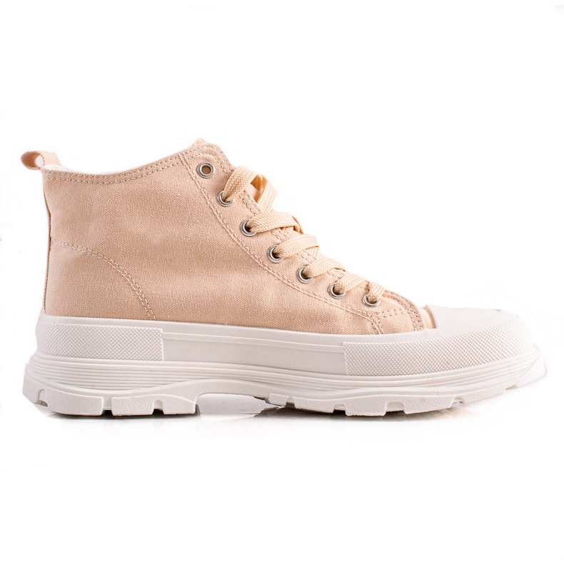 TRENDI Comfortable Sneakers On The Platform beige