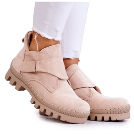 S.Barski Remgate Suede Boots With Zipper Light Beige