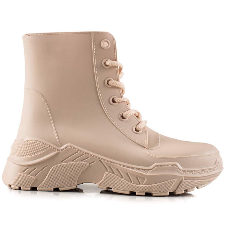 TRENDI Beige Laced Wellies TRENDI Beige Laced Wellies