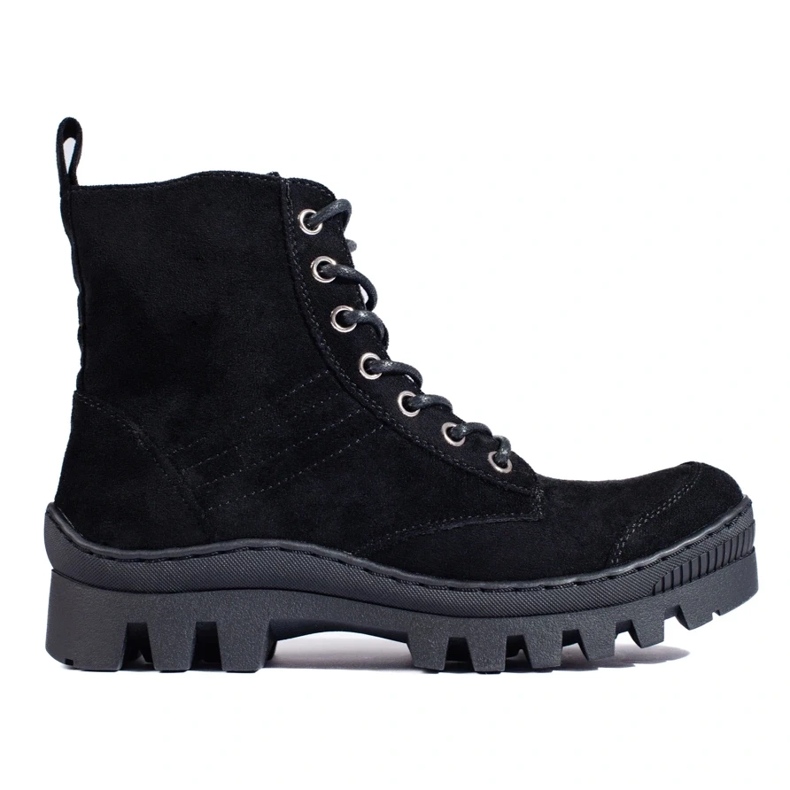 S. BARSKI Lace-up boots by S.BARSKI black