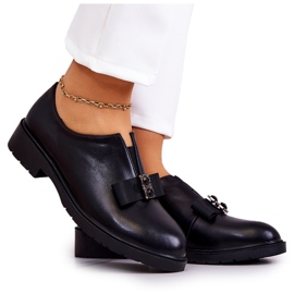 S.Barski Women's Brogues Slip On With A Black Janelle Decoration