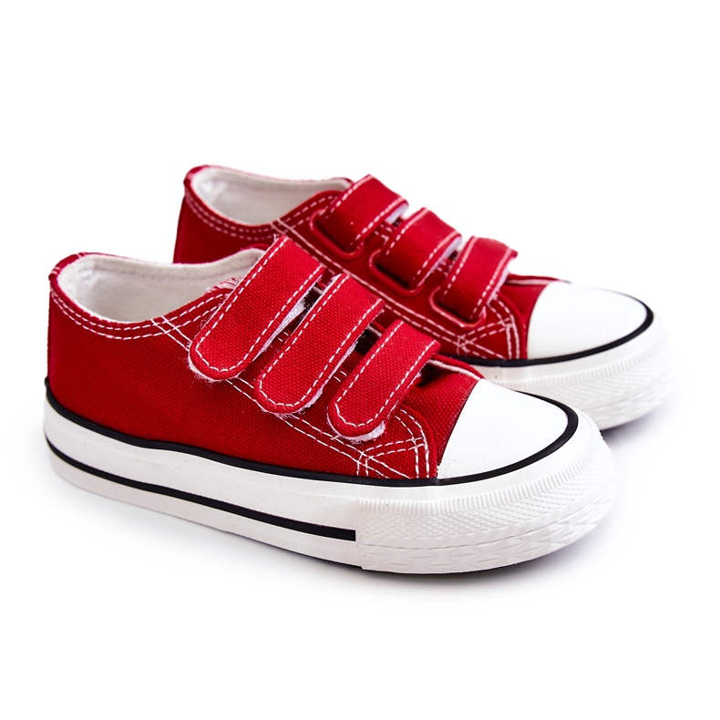 Children's Red Bernie Velcro Sneakers