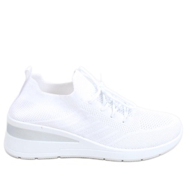 Sock wedge shoes Binita White