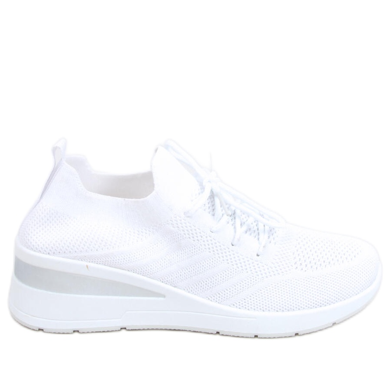 Sock wedge shoes Binita White