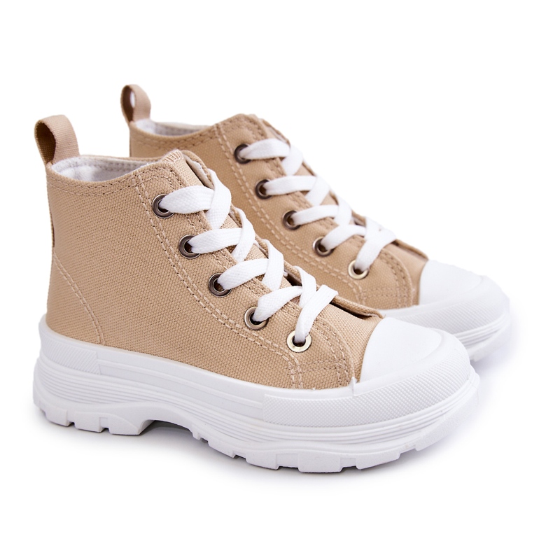 FR1 Children's High Sneakers Beige Freeze FR1 Children's High Sneakers Beige Freeze