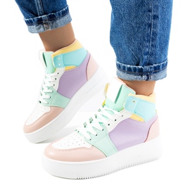Dellucci purple ankle sneakers violet