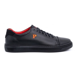 Polbut Men's leather shoes 2109 black