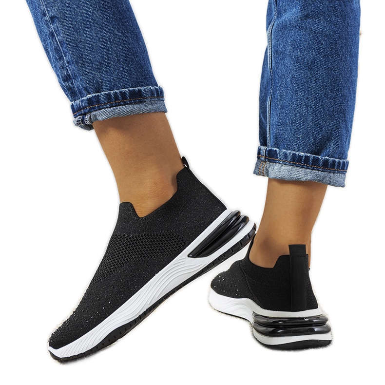 Black sports slip-on sneakers from Winston