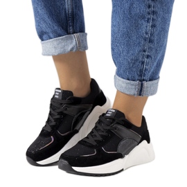 Black shiny Cotter sneakers