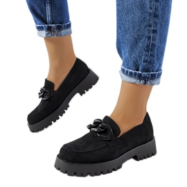 Black shoes on a thick Nelis sole