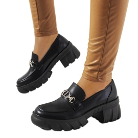 Black Moccasins on a thick Brant sole