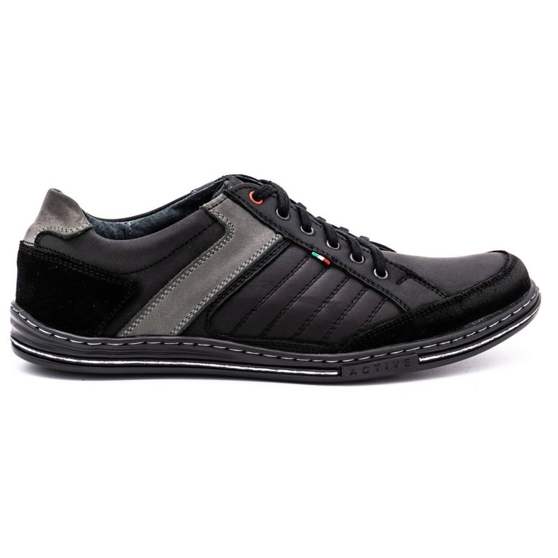 Olivier men's leather shoes 236GT black