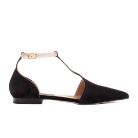 Marco Shoes Suede sandals with an ankle strap black Marco Shoes Suede sandals with an ankle strap black