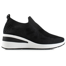 TRENDI Wedge Slip-On Sneakers black TRENDI Wedge Slip-On Sneakers black