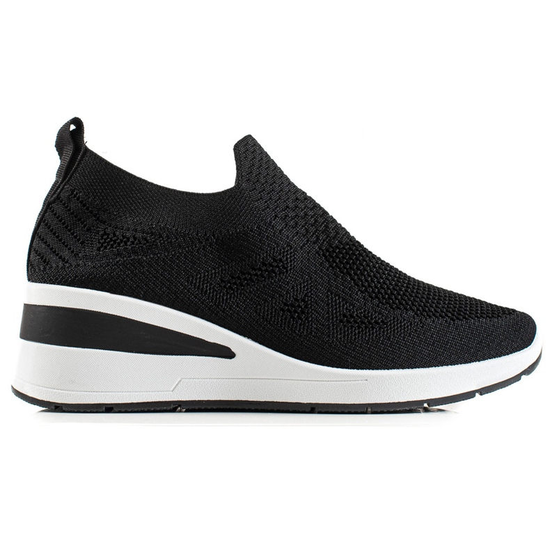 TRENDI Wedge Slip-On Sneakers black