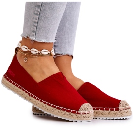 Red Espadrilles On A Braided Sole Big Star HH274494