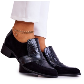 PA2 Black Mariene Suede Snake Shoes PA2 Black Mariene Suede Snake Shoes