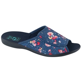 Women's slippers With flowers Adanex 27116 blue