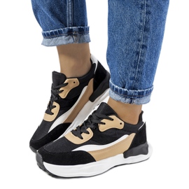 Black Pagnotto women's sneakers beige