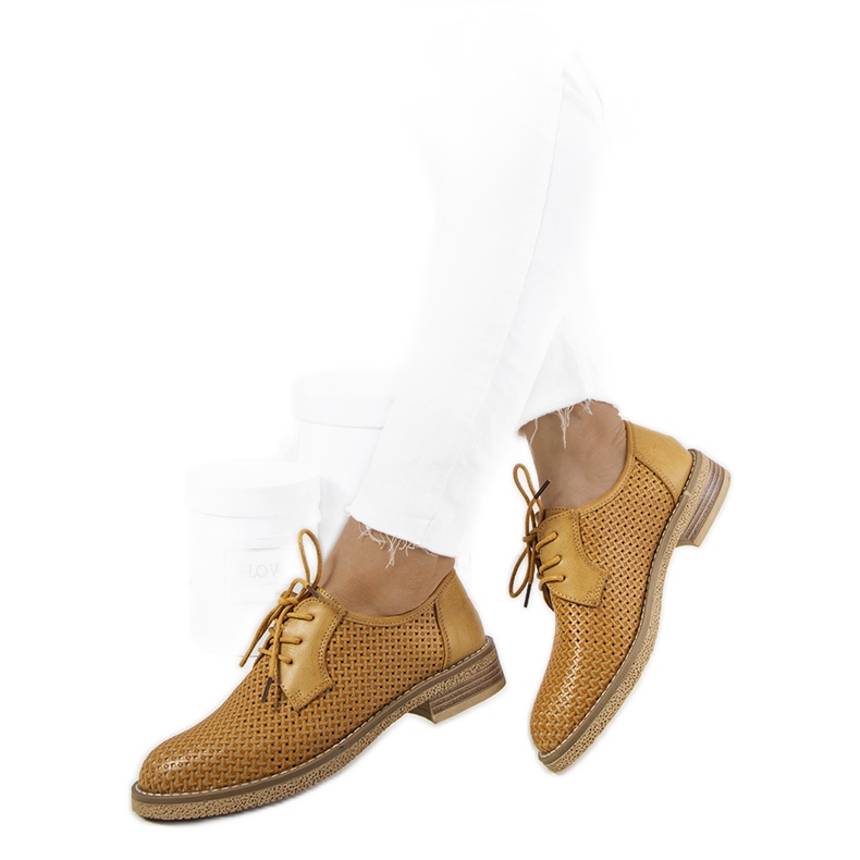 Ortensia brown openwork oxford shoes
