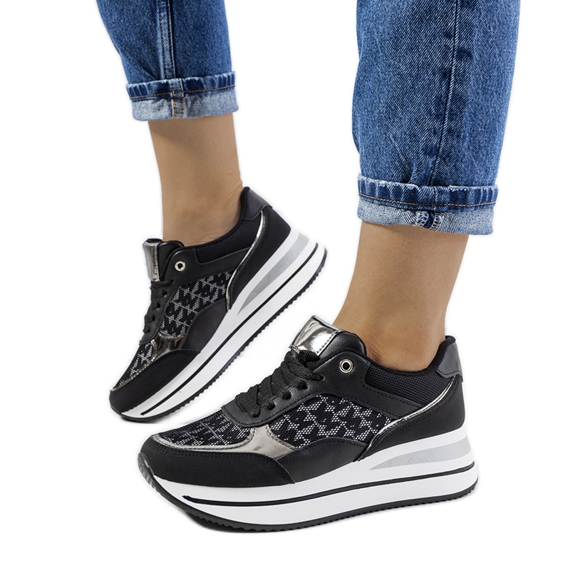 Black Farnese sneakers silver