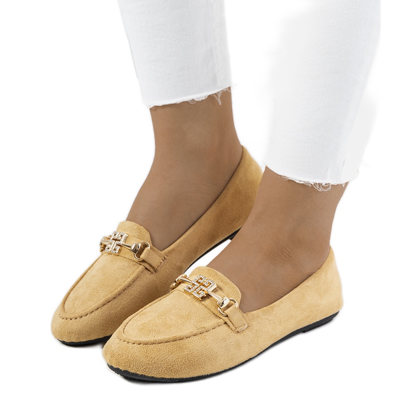Beige moccasins with Cardoso buckle Beige moccasins with Cardoso buckle