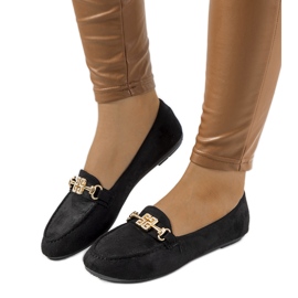 Black moccasins with Cardoso buckle